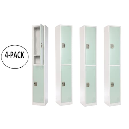 Adiroffice 12 in W, 12 in D, 72 in H, Steel ADI629-202-MGRN-PKG-4